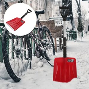 YARDWE Spatula Metal Snow Shovel Extendable Ice Shovel Winter Snow Removal Tool Mud Garden Utility Shovel for Car Camping Outdoor Activities Red Multitools