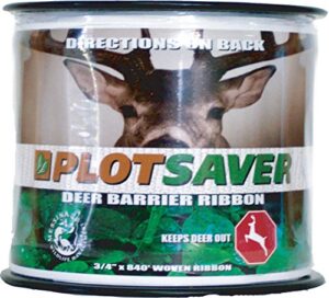 plotsaver rb-w-840 3/4″ x 840′ deer repellent white ribbon