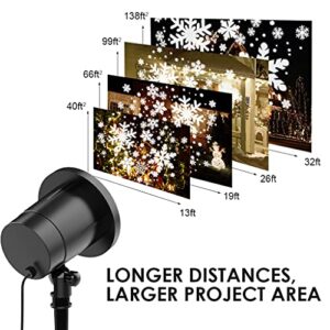 New 2023 Christmas Indoor Outdoor Waterproof LED Snowflake Projector Lights,Snowfall Projection Lamp for Christmas Theme Party, Holiday, Halloween, Home Birthday Party and Garden Xmas Decoration