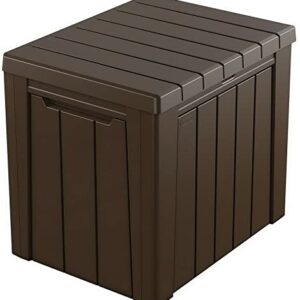 ALIDAM Deck Box Storage Box 30 Gallon Resin Outdoor Deck Box Storage Table Weatherproof Patio Deck Garden Furniture