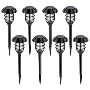 SOLPEX 8 Pack Solar Lights Outdoor, Warm White Solar Landscape Lights, Waterproof Outdoor Solar Lights Walkway for Patio, Lawn, Yard and Landscape