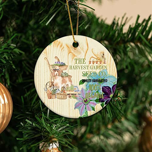 Ornaments for Christmas The Dog Pet Owner Harvest Garden Seeds & Saplings Quality Quaranteed Organic Bulbs Plant Tree Hanging Accents New Home Ornament Ceramic Keepsake Funny Christmas Decor for Livin