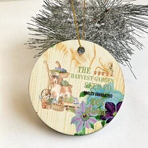 Ornaments for Christmas The Dog Pet Owner Harvest Garden Seeds & Saplings Quality Quaranteed Organic Bulbs Plant Tree Hanging Accents New Home Ornament Ceramic Keepsake Funny Christmas Decor for Livin