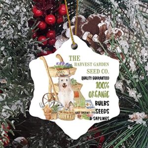 Memorial Pendant Christmas Ornaments Organic Bulbs Seeds & Saplings The Dog Pet Owner Vegetables And Flowers Harvest Garden Christmas Keepsake Pendant Decorations Ornament Gifts Hanging Ornament for C