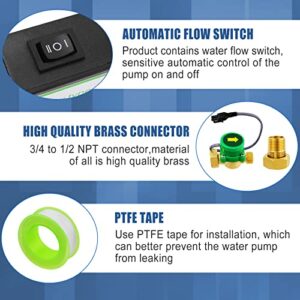 120W Home Water Pressure Booster Pump with Automatic Water Flow Switch, 115VAC, 396 GPH, 21.7 PSI, Automatic Home Water Pressure Booster Pump for Bathroom/Household.