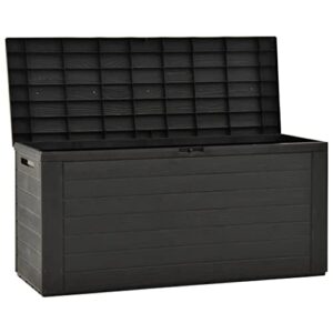 GOTOTOP Extra Large Outdoor Storage Box Waterproof, Polypropylene Deck Box for Patio Garden Furniture, Outdoor Cushion Storage, Pool Accessories and Toys,Anthracite 45.7"x17.3"x21.7"