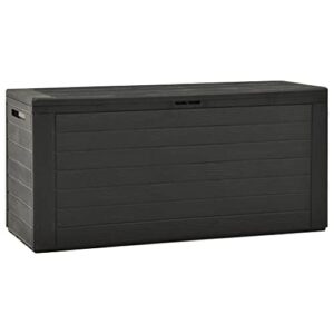 GOTOTOP Extra Large Outdoor Storage Box Waterproof, Polypropylene Deck Box for Patio Garden Furniture, Outdoor Cushion Storage, Pool Accessories and Toys,Anthracite 45.7"x17.3"x21.7"