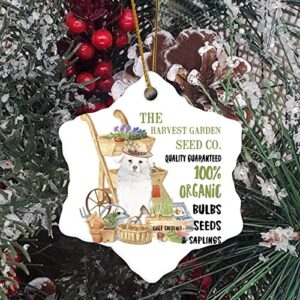 Memorial Pendant Christmas Ornaments Seeds & Saplings The Harvest Garden Dog Pet Owner Vegetables And Flowers Organic Bulbs Christmas Keepsake Pendant Decorations Ornament Gifts Hanging Ornament for C