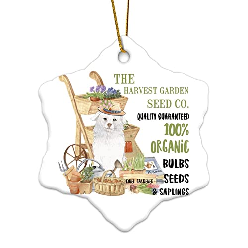 Memorial Pendant Christmas Ornaments Seeds & Saplings The Harvest Garden Dog Pet Owner Vegetables And Flowers Organic Bulbs Christmas Keepsake Pendant Decorations Ornament Gifts Hanging Ornament for C