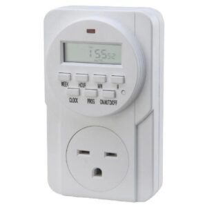 7-day digital programmable timer – 1 outlet – controls grow system devices – 60hz – 240v – 15a – ultragrow ug-tr/d1/240, model: , home & garden store