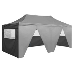 patio shed, outdoor awning, uv resistant, garden shed, freestanding awning,professional folding party tent with 4 sidewalls 9.8’x19.7′ steel anthracite