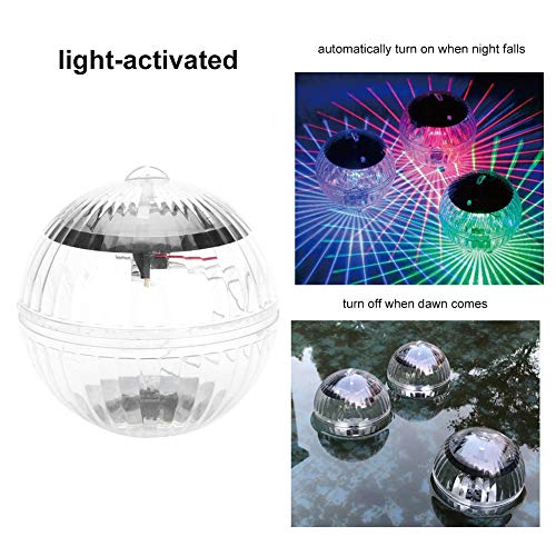 TOPINCN Floating Pool Lights Solar Powered Pool Ball Lights Multi Color Waterproof Floating Ball Lamp Decor Light for Swimming Pool Garden