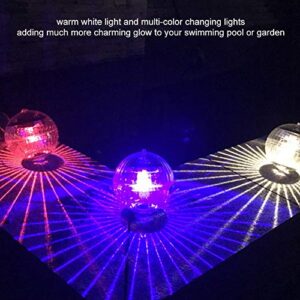 TOPINCN Floating Pool Lights Solar Powered Pool Ball Lights Multi Color Waterproof Floating Ball Lamp Decor Light for Swimming Pool Garden