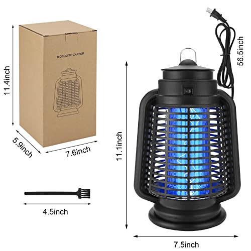 Lanpuly Bug Zapper, 4200V Electric Mosquito Zapper for Outdoor Indoor, 18W Waterproof Insect Killer Electronic Light Bulb Lamp for Home, Garden, Patio, Backyard, Plug in, Safe and Effective