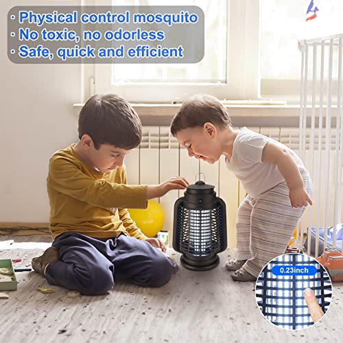 Lanpuly Bug Zapper, 4200V Electric Mosquito Zapper for Outdoor Indoor, 18W Waterproof Insect Killer Electronic Light Bulb Lamp for Home, Garden, Patio, Backyard, Plug in, Safe and Effective