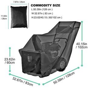 Riding Lawn Mower Cover Waterproof Polyester Oxford Tractor Cover Universal Fit Decks up to 54", Snow Blower Cover All Weather Premium Dustproof Snow Thrower Cover Heavy Duty Superior with Storage Bag