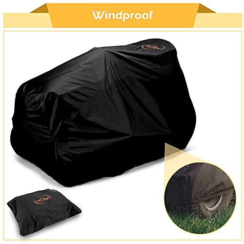 Riding Lawn Mower Cover Waterproof Polyester Oxford Tractor Cover Universal Fit Decks up to 54", Snow Blower Cover All Weather Premium Dustproof Snow Thrower Cover Heavy Duty Superior with Storage Bag