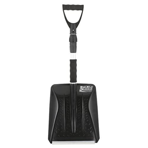 Yardwe Multitools Retractable Snow Shovel Aluminum Alloy Snow Shovel with D- Grip Handle Large Snowboard Shovel for Outdoor Garden Patio Lawn Black Ar Multitool