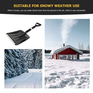 Yardwe Multitools Retractable Snow Shovel Aluminum Alloy Snow Shovel with D- Grip Handle Large Snowboard Shovel for Outdoor Garden Patio Lawn Black Ar Multitool