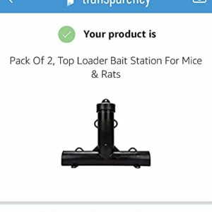 Pack of 2, Top Loader Bait Station for Mice & Rats