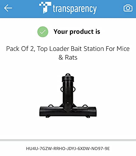 Pack of 2, Top Loader Bait Station for Mice & Rats