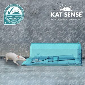 Large Humane Rat Traps, Set of 2, Catch and Release Chipmunks Into The Wild, Cruelty Free, Live Capture Plank Trap, Smart No Kill Rodent House Cage, A Friendly Pest Control Solution