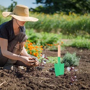 DOITOOL 10pcs Garden Shovel Cast Iron Planting Shovels with Wooden Handle Winter Shovel Snow Shovel Heavy Duty Survival Shovel Camping Shovel Dust Pan Garden Beach Digging Shovel Green