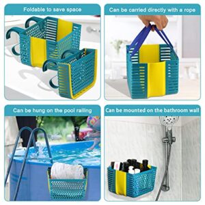 Poolside Storage Basket,Above Ground Pool Storage Basket,Pool Storage Bin for Framed Swimming Pools,Pool Toy Basket,Poolside Storage Containers Basket to Organize Clothes