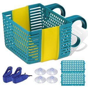 Poolside Storage Basket,Above Ground Pool Storage Basket,Pool Storage Bin for Framed Swimming Pools,Pool Toy Basket,Poolside Storage Containers Basket to Organize Clothes