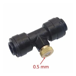 VIEUE Garden Drip Irrigation System Accessories Brass Sprayer with 1/4 Inch Tube Outer Diameter Sliding Locking Tee Connector Garden Atomizing Irrigation Atomizing Nozzle 100 Sets (Color : 0.5 mm)