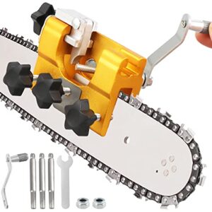 wusteg chainsaw sharpener tool chainsaw sharpening jig chainsaw sharpening kit for all kinds of chain saws and electric saws, lumberjack, garden worker chainsaw accessories, 3.9×2.6 inch