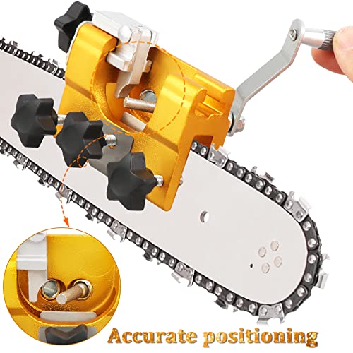 Wusteg Chainsaw Sharpener Tool Chainsaw Sharpening Jig Chainsaw Sharpening Kit for All Kinds of Chain Saws and Electric Saws, Lumberjack, Garden Worker Chainsaw Accessories, 3.9x2.6 inch