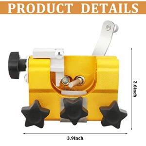 Wusteg Chainsaw Sharpener Tool Chainsaw Sharpening Jig Chainsaw Sharpening Kit for All Kinds of Chain Saws and Electric Saws, Lumberjack, Garden Worker Chainsaw Accessories, 3.9x2.6 inch