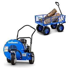 landworks leaf-snow blower wheeled walk behind & lawn & garden utility cart/beach wagon [bundle deal]