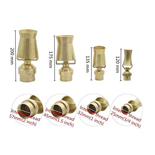 LRJSKWZC Garden Sprinkler 3/4" 1" 1.5" 2" Air-Blended Bubbling Fountain Garden Landscape Ornamental Nozzle 1 Pc Brass Ice Tower Cedar Fountain Nozzles (Color : 2 inch)