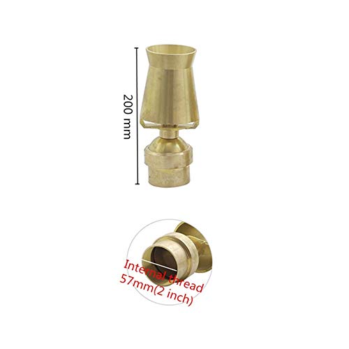 LRJSKWZC Garden Sprinkler 3/4" 1" 1.5" 2" Air-Blended Bubbling Fountain Garden Landscape Ornamental Nozzle 1 Pc Brass Ice Tower Cedar Fountain Nozzles (Color : 2 inch)