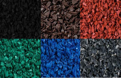 Playsafer Rubber Mulch Nuggets Protective Flooring for Playgrounds, Swing-Sets, Play Areas, and Landscaping (40 LBS - 1.55 CU. FT., Blue)