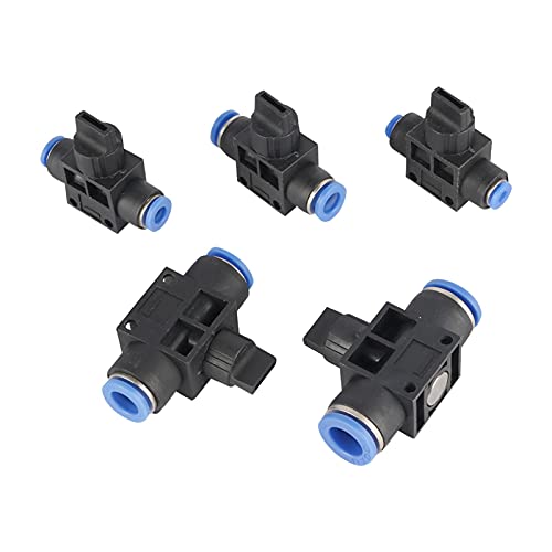 VIEUE Garden Drip Irrigation System Accessories Air Speed Control Valve is Quickly Connected to Manual Pneumatic Control Valve 4mm/6mm/8mm/10mm/12mm Push-in Air Pipe Switch (Specification : 4mm)