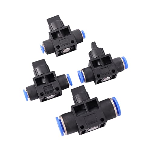 VIEUE Garden Drip Irrigation System Accessories Air Speed Control Valve is Quickly Connected to Manual Pneumatic Control Valve 4mm/6mm/8mm/10mm/12mm Push-in Air Pipe Switch (Specification : 4mm)