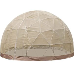 VEVOR 12FT Garden Dome Bubble Tent, Upgraded Geodesic Dome Greenhouse with Transparent TPU Cover and Polyester Gauze, Waterproof Garden Dome House Suitable for Patio and Dining Places