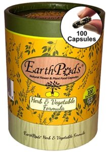 earthpods premium garden herbs & vegetable plant food – easy organic fertilizer spikes – 100 count – supports healthy root & leaf growth (great for kitchen herbs & lettuce garden, ecofriendly)
