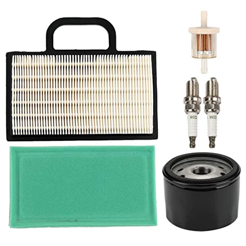 698754 273638 Air Filter with O-il Fuel Filter for BS 499486S 695667 273638S Intek Extended Life Series V-Twin 18-26 HP Lawn Mower Tractor