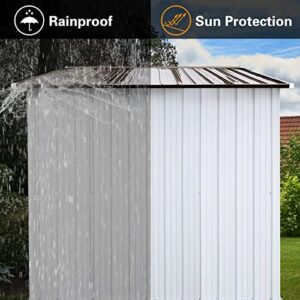 Morhome Sheds & Outdoor Storage,6x8 FT Outdoor Storage Shed,Tool Garden Metal Sheds with Lockable Door,Outside Waterproof Storage House for Backyard Garden, Patio, Lawn