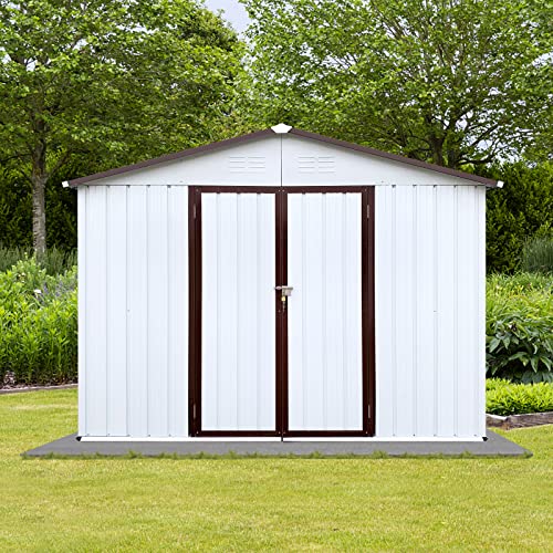 Morhome Sheds & Outdoor Storage,6x8 FT Outdoor Storage Shed,Tool Garden Metal Sheds with Lockable Door,Outside Waterproof Storage House for Backyard Garden, Patio, Lawn