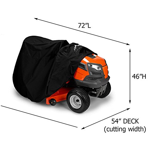 Himal Outdoors Lawn Mower Cover -Tractor Cover Fits Decks up to 54" Storage Cover Heavy Duty 210D Polyester Oxford, UV Protection Universal Fit with Drawstring & Cover Storage Bag