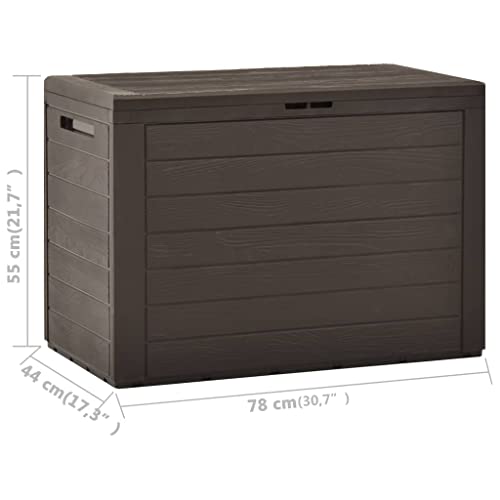 KTHLBRH 【Fast Shipping】 Outdoor Rattan Storage Box, All Weather Deck Box for Patio Furniture Storage, Outdoor Toys and More Patio Storage Box Brown 30.7"x17.3"x21.7"