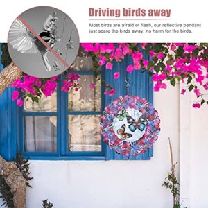 YARDWE Bird Blinder Hanging Decoration Reflective Bird Deterrent Devices Bird Strike Prevention for Window Garden Yard Outdoor