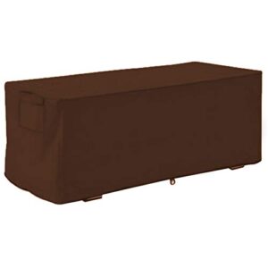 zhuolong outdoor deck box cover,garden waterproof uv proof storage box protective cover (123x62x55cm)(coffee)