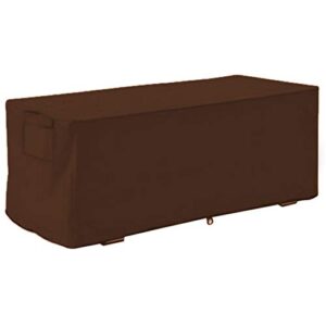 zhuolong Outdoor Deck Box Cover,Garden Waterproof UV Proof Storage Box Protective Cover (123x62x55cm)(Coffee)