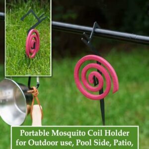 VROCUSE Pluggable & Hangable Mosquito Coil Holder for Outdoor, Camping, Patio, Hiking, Pool Side, etc.